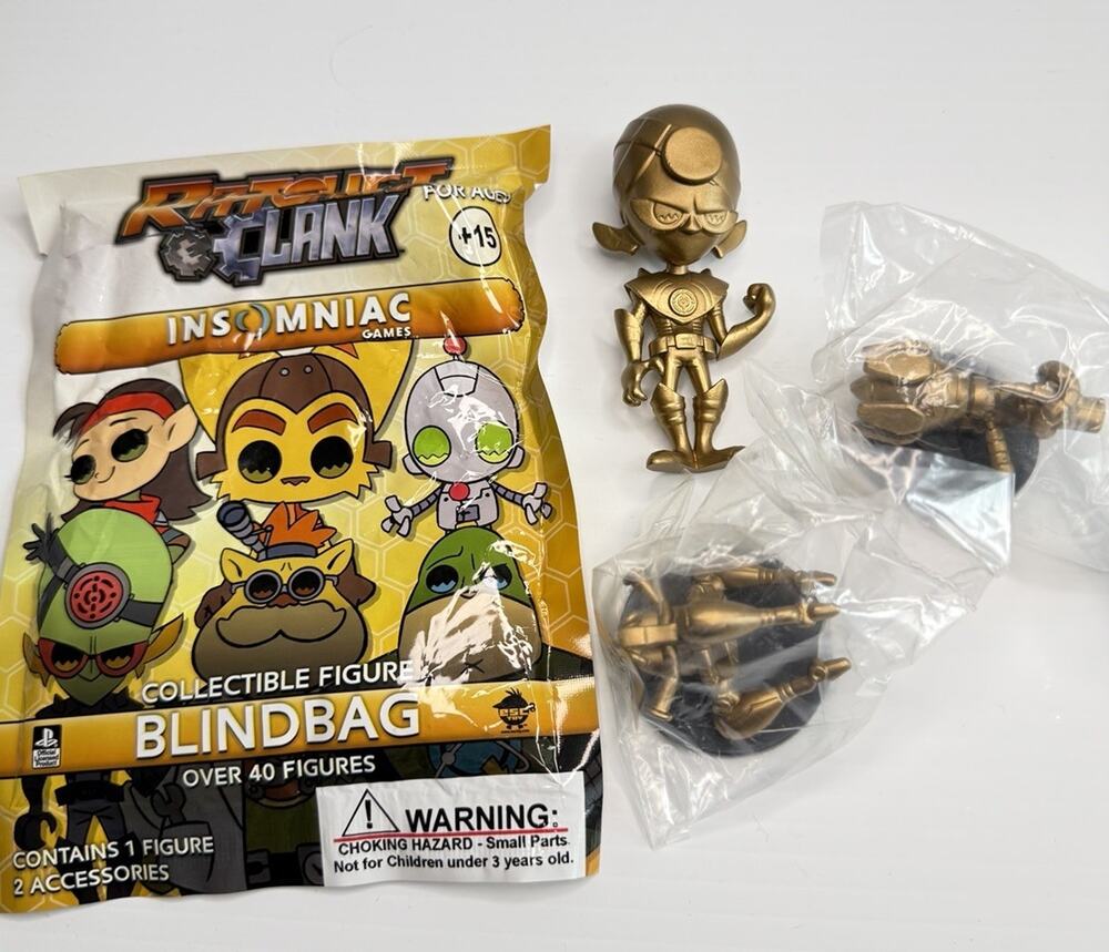 Rare Gold Dr. Nefarious Ratchet & Clank Blind Bag Insomniac + Accessories 2019